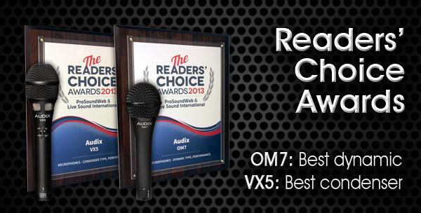 Audix VX5 OM7 Readers Choice Awards