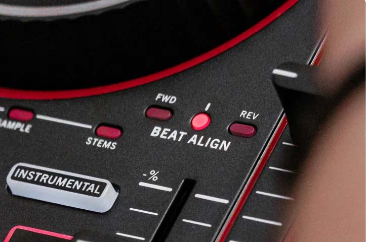 Numark Party Mix III -&nbsp;індикатори Beat Align