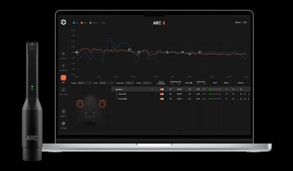 Интерфейс системы Arc X для IK Multimedia iLoud Precision MTM MKII