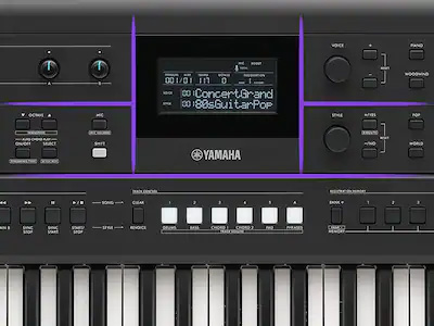 Дизайн панели Grid Panel на YAMAHA PSR-E483