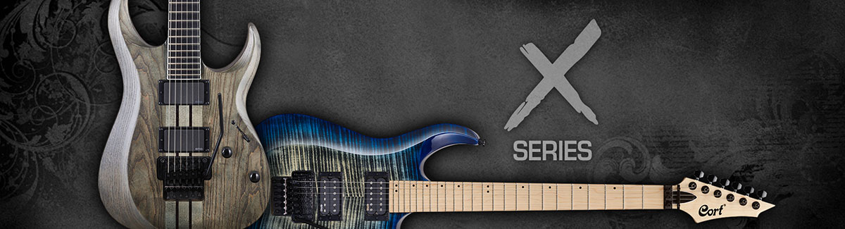 Cort X100 Open Pore Black электрогитара общий вид