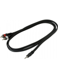 RCL20902 D4 Patch Cable - 2 x RCA to TRS MiniJack (1.5m), зображення 2