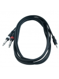 RCL20912 D4 Patch Cable - 2 x TS Jack to TRS MiniJack (1.5m), зображення 1