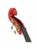 1950LCRD Harlequin Rockabilly Double Bass 3/4 (Red), зображення 4