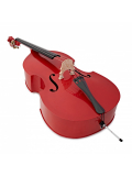 1950LCRD Harlequin Rockabilly Double Bass 3/4 (Red), зображення 2