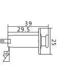 LJ35 SCREW MOUNT STEREO ENDPIN JACK (CHROME), зображення 3