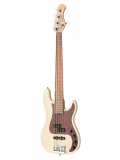 MetroLine 21-Fret Hybrid P/J Bass, Alder, 5-String (Solid Olympic White High Polish), зображення 8