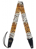 Cheetah Guitar Strap with Leather Ends, зображення 3