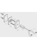 GFW-GTR-HNGRBLK Black Wall Mount Guitar Hanger, зображення 4
