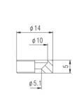 HB007 BK NECK JOINT BUSHING (BLACK), зображення 2