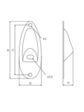 HJ001 CR STRAT STYLE JACK PLATE (CHROME), зображення 2