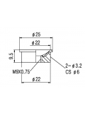 HJ010 CR JACK PLATE FOR TELECASTER (CHROME), зображення 3