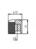 NB006 CR PUSH-ON CONTROL KNOB (CHROME), зображення 2