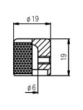 NS004GD CONTROL KNOB SCREW TYPE (Gold), зображення 2