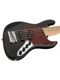 MetroExpress 21-Fret Hybrid P/J Bass, Maple, 5-String (Solid Black High Polish), зображення 3