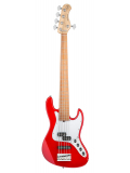 MetroExpress 21-Fret Hybrid P/J Bass, Morado, 5-String (Candy Apple Red Metallic), зображення 1