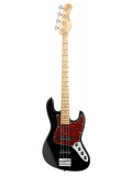 MetroExpress 21-Fret Vintage J/J Bass, Maple, 4-String (Solid Black High Polish), зображення 1