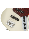 MetroExpress 21-Fret Vintage J/J Bass, Morado, 4-String (Olympic White High Polish), зображення 4