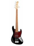 MetroExpress 21-Fret Vintage J/J Bass, Morado, 5-String (Solid Black High Polish), зображення 1
