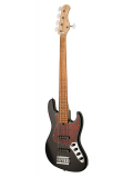 MetroExpress 21-Fret Vintage J/J Bass, Morado, 5-String (Solid Black High Polish), зображення 8