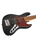MetroExpress 21-Fret Vintage J/J Bass, Morado, 5-String (Solid Black High Polish), зображення 3