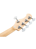 MetroExpress 21-Fret Vintage J/J Bass, Morado, 5-String (Solid Black High Polish), зображення 7