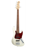 MetroExpress 21-Fret Vintage J/J Bass, Morado, 5-String (Solid Olympic White High Polish), зображення 1