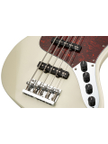 MetroExpress 21-Fret Vintage J/J Bass, Morado, 5-String (Solid Olympic White High Polish), зображення 4