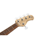 MetroExpress 21-Fret Vintage J/J Bass, Morado, 5-String (Solid Olympic White High Polish), зображення 6