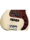 MetroLine 21-Fret Hybrid P/J Bass, Alder, 4-String (Solid Olympic White High Polish), зображення 4