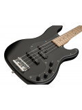 MetroLine 21-Fret Hybrid P/J Bass, Ash, 4-String (Solid Black Satin), зображення 3