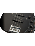 MetroLine 21-Fret Hybrid P/J Bass, Ash, 4-String (Solid Black Satin), зображення 4