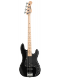 MetroLine 21-Fret Hybrid P/J Bass, Ash, 4-String (Solid Black Satin), зображення 1