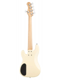 MetroLine 21-Fret Hybrid P/J Bass, Alder, 5-String (Solid Olympic White High Polish), зображення 3