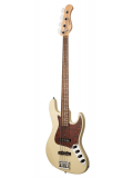 MetroLine 21-Fret Vintage J/J Bass, Alder, 4-String (Solid Olympic White High Polish), зображення 8