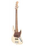 MetroLine 21-Fret Vintage J/J Bass, Alder, 5-String (Solid Olympic White High Polish), зображення 3