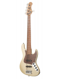 MetroLine 21-Fret Vintage J/J Bass, Alder, 5-String (Solid Olympic White High Polish), зображення 9