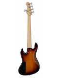 MetroLine 21-Fret Vintage J/J Bass, Alder, 5-String ('59 Burst Transparent High Polish), зображення 3