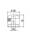 VK1-18 B Dome Knob (Black), зображення 2