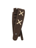 25VDG00 VINTAGE SUEDE GUITAR STRAP (BROWN), зображення 1