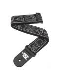 JOE SATRANI WOVEN GUITAR STRAP (Skull N Bones), зображення 1
