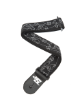 JOE SATRANI WOVEN GUITAR STRAP  (Silver Sketches), зображення 1