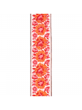 50PCLV00 PEACE & LOVE WOVEN GUITAR STRAP - Pink and White, зображення 2