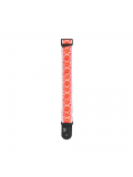 50PCLV00 PEACE & LOVE WOVEN GUITAR STRAP - Pink and White, зображення 3