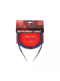 PW-BG-10BU Custom Series Braided Instrument Cable - Blue (3m), зображення 1