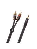 PW-MP-05 Custom Series Dual RCA to 3.5 Stereo Mini Jack Cable (1.5m), зображення 1