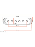 DiMarzio DM2001 AW STRAT PICKUP COVERS (Aged White), зображення 2