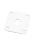DR-002 WH JACK PLATE LES PAUL PLASTIC (WHITE), зображення 1