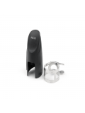 RICO LIGATURE & CAP FOR TENOR SAX, HARD RUBBER-STYLE Nickel-Plated, зображення 1