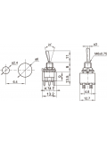 EP1108 DPDT MINI SWITCH - 3 POSITION (ON/ON/ON), зображення 3